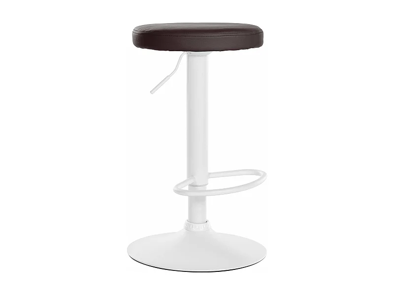 Tabouret de bar - Similicuir & Blanc - Marron - Ponte