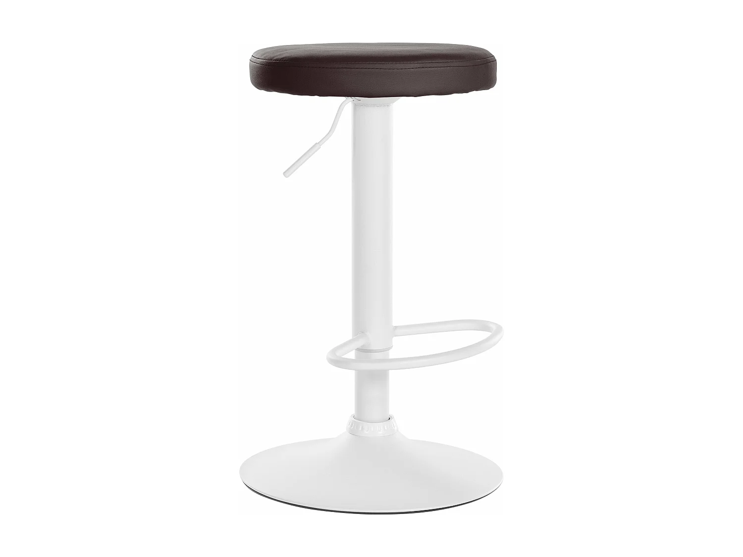 Tabouret de bar - Similicuir & Blanc - Marron - Ponte