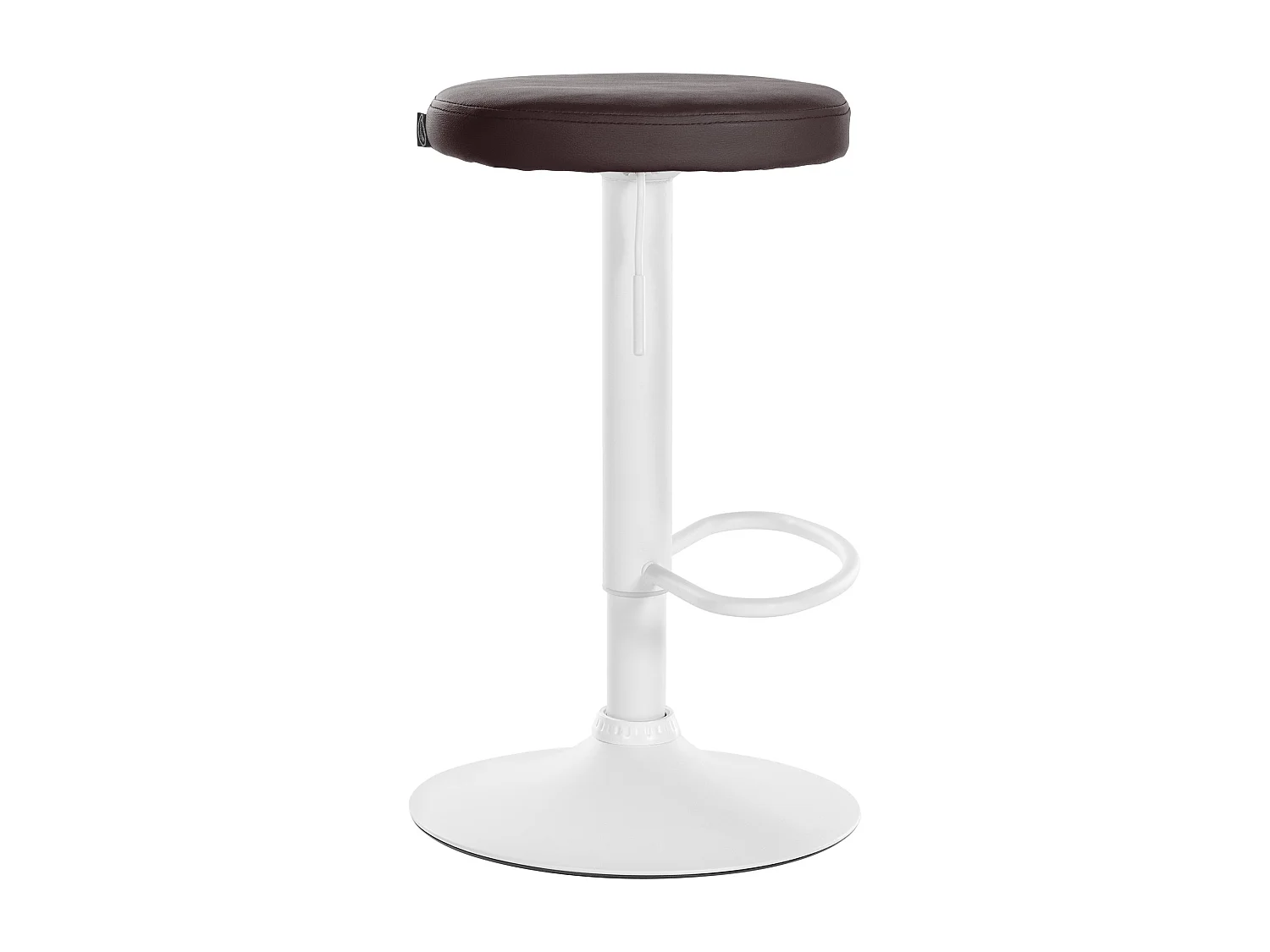 Tabouret de bar - Similicuir & Blanc - Marron - Ponte