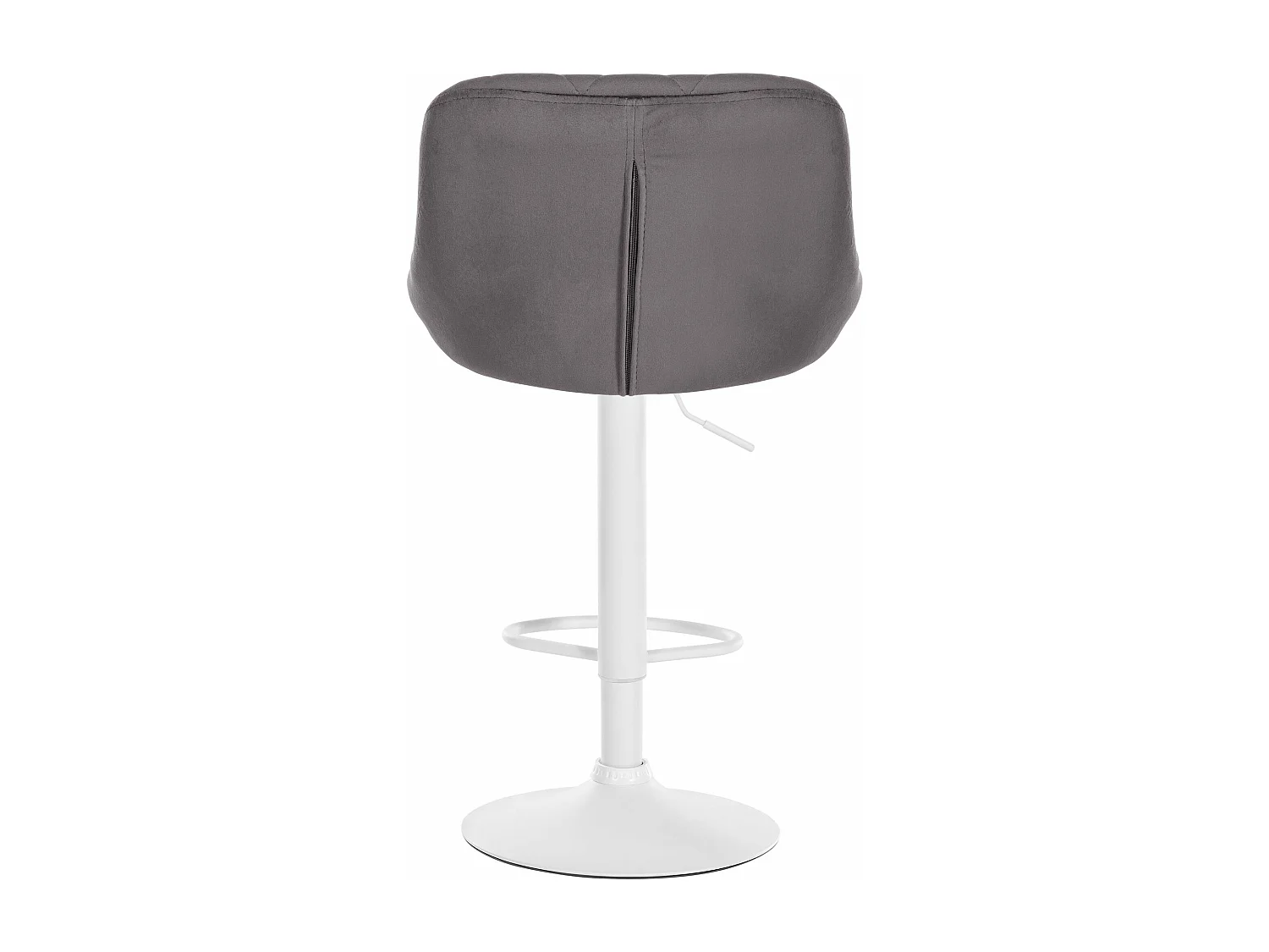 Lot de 2  Tabouret de bar - Velours & Métal - Gris - Lazio