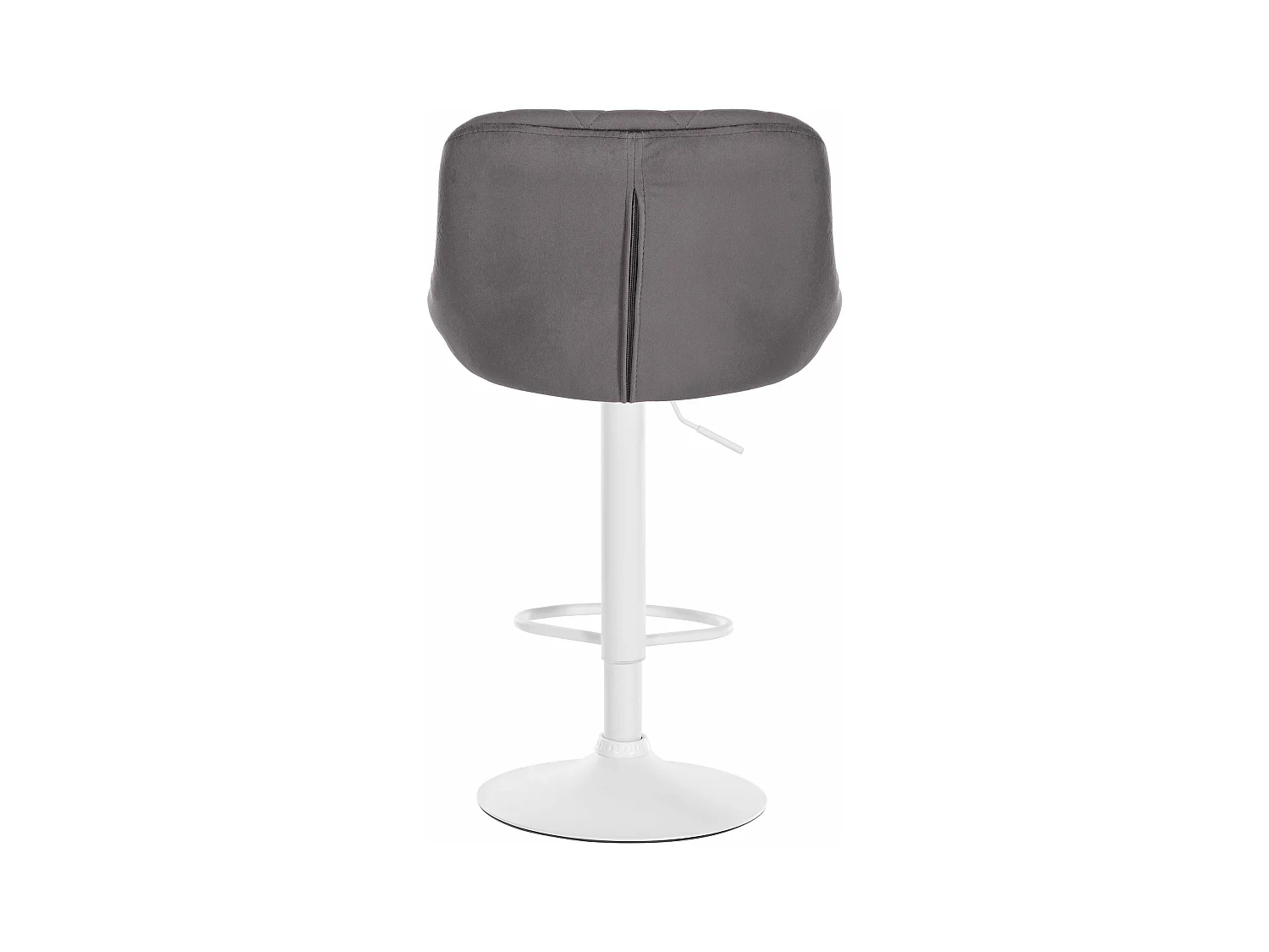 Lot de 2  Tabouret de bar - Velours & Métal - Gris - Lazio