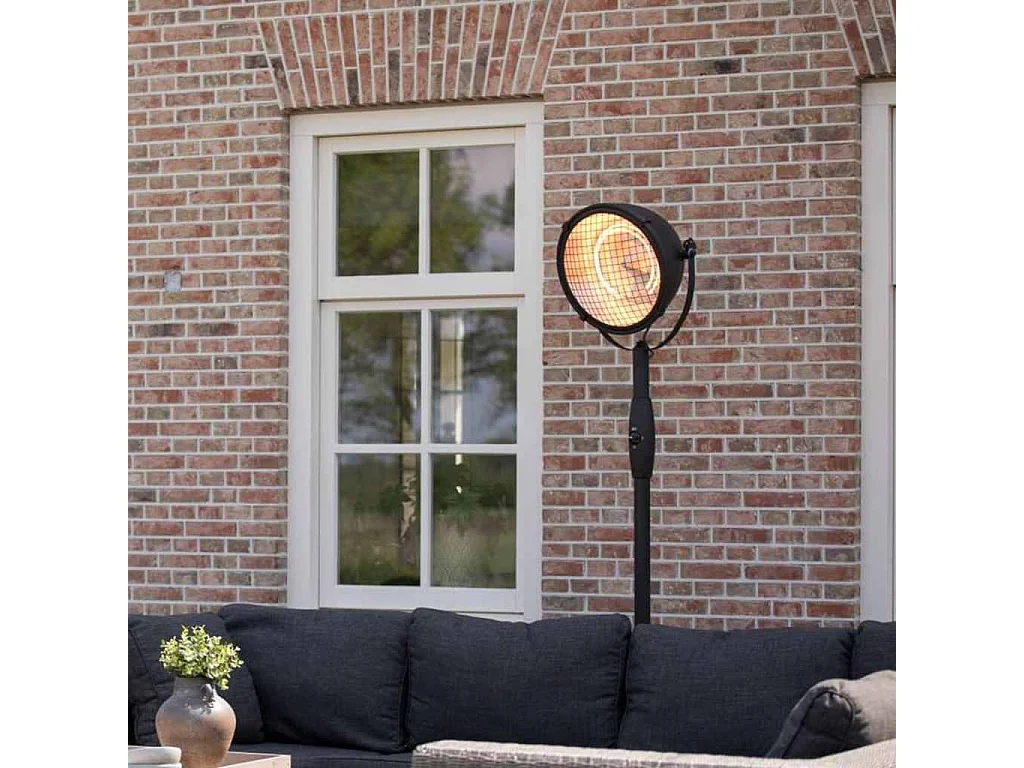 Chauffage sur pied Indus 2100 W Halogène Noir