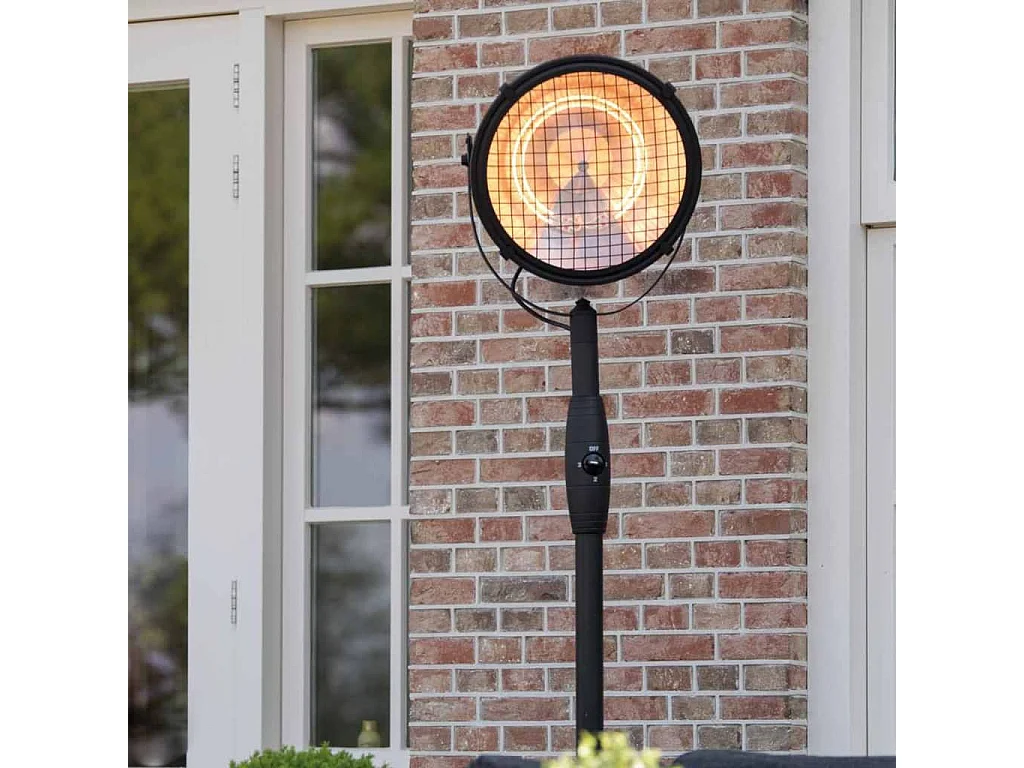 Chauffage sur pied Indus 2100 W Halogène Noir