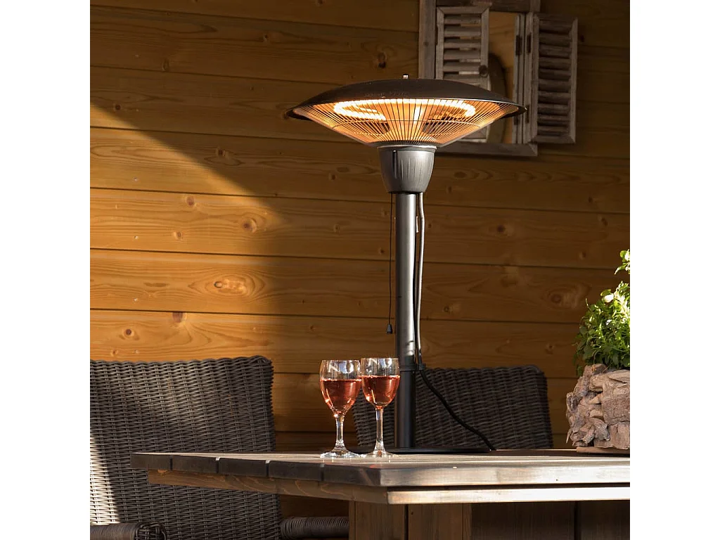 Chauffage de table Barcelona 1500 W Halogène Noir