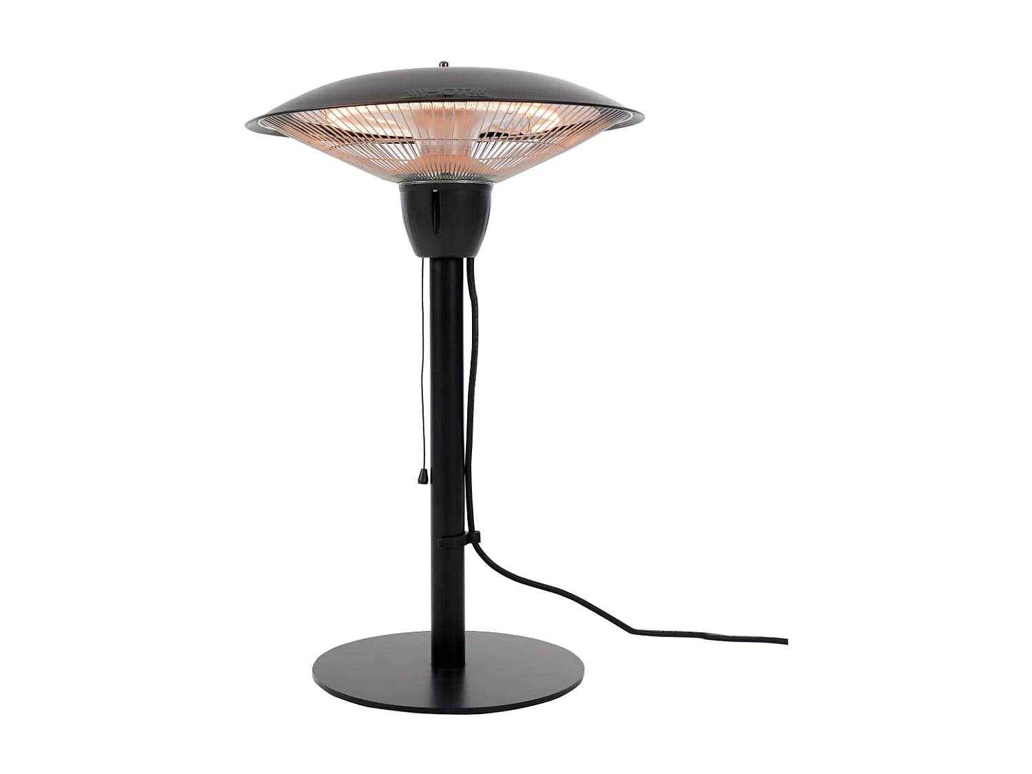 Chauffage de table Barcelona 1500 W Halogène Noir