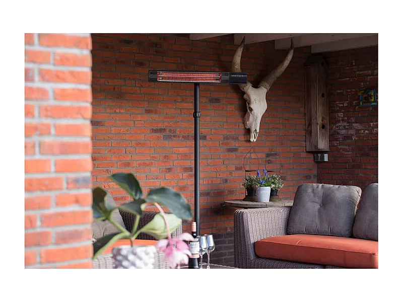 Heizstrahler Royal Diamond Dark Rotgold-Karbon 2500W Schwarz