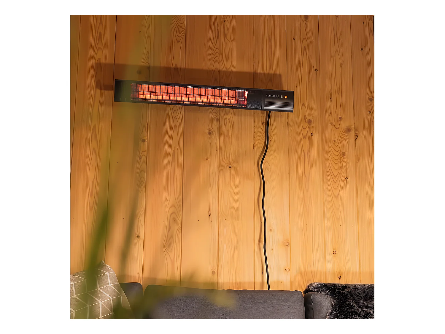 Chauffage mural Royal Diamond Dark 2000 W Carbone Noir