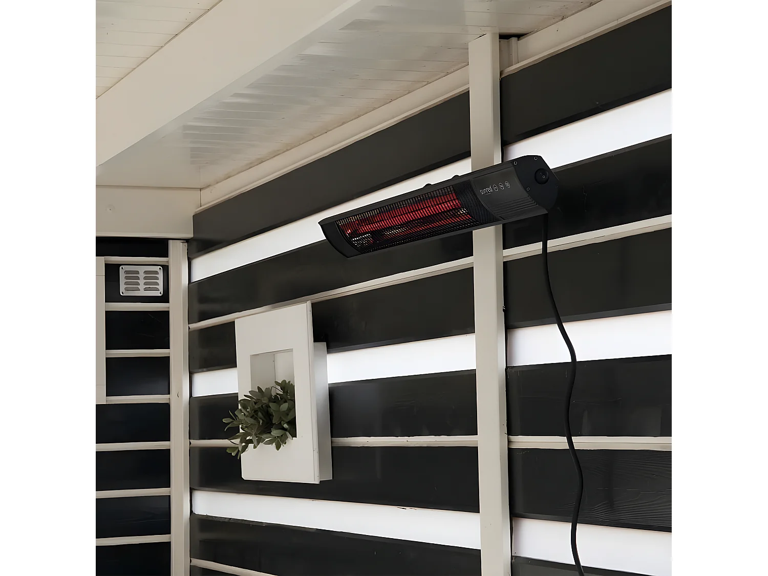 Wandverwarmer Royal Diamond Dark 2000 W Rose Gold Carbon zwart