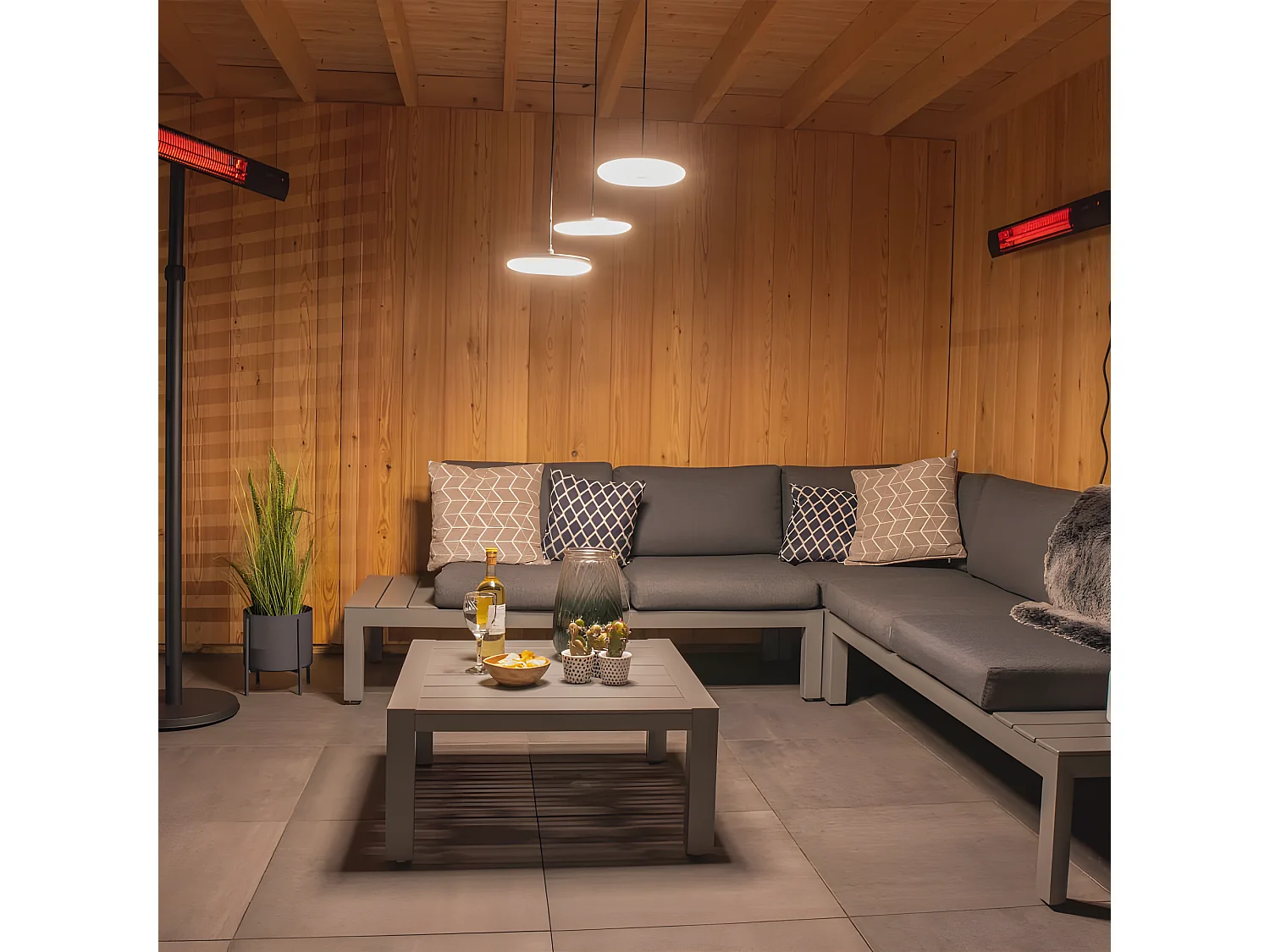 Wandverwarmer Royal Diamond Dark 2000 W Rose Gold Carbon zwart