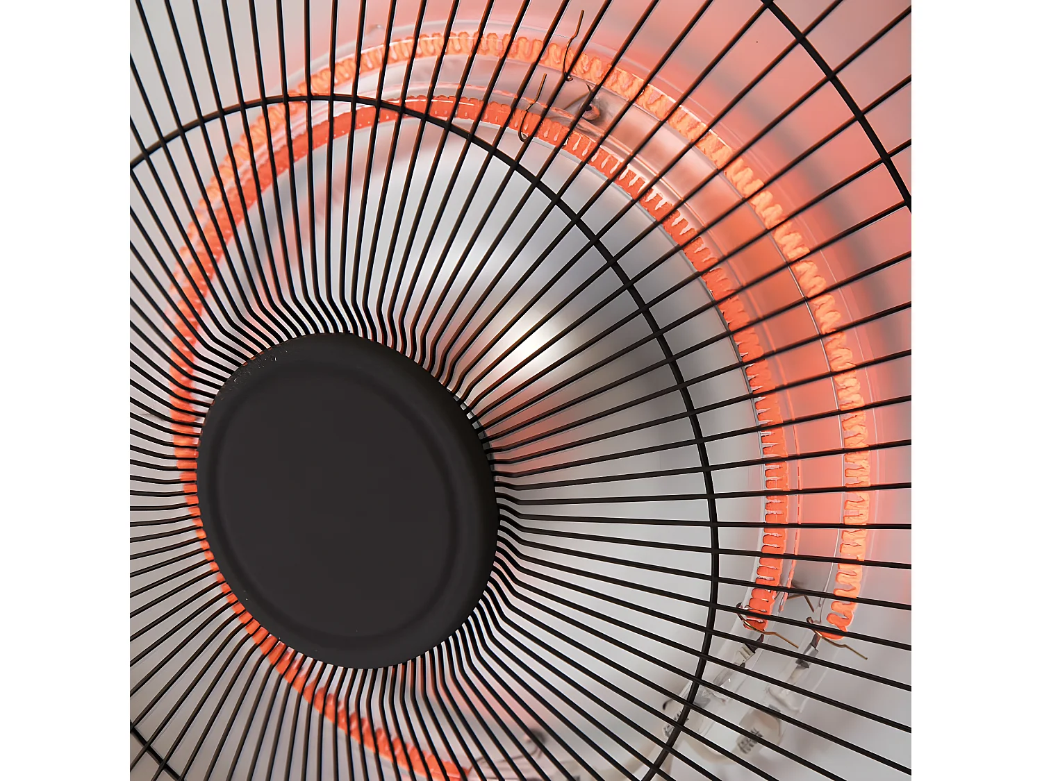 Staande terrasverwarmer Retro Sphere 2100 W halogeen zwart RSS16