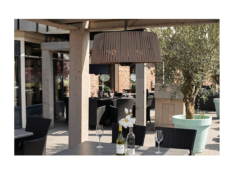 Chauffage suspendu Artix Corda 1800 W Halogène Marron