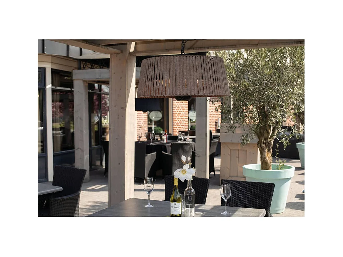 Chauffage suspendu Artix Corda 1800 W Halogène Marron