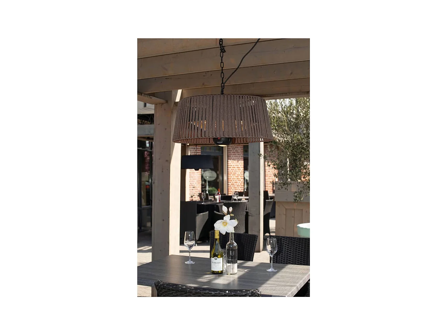 Hangende verwarmer Artix Corda 1800 W halogeen bruin