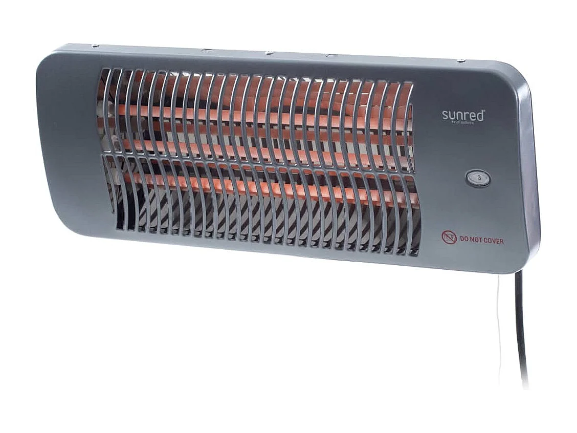 Wandheizstrahler Lugo 2000 W Quarz Grau