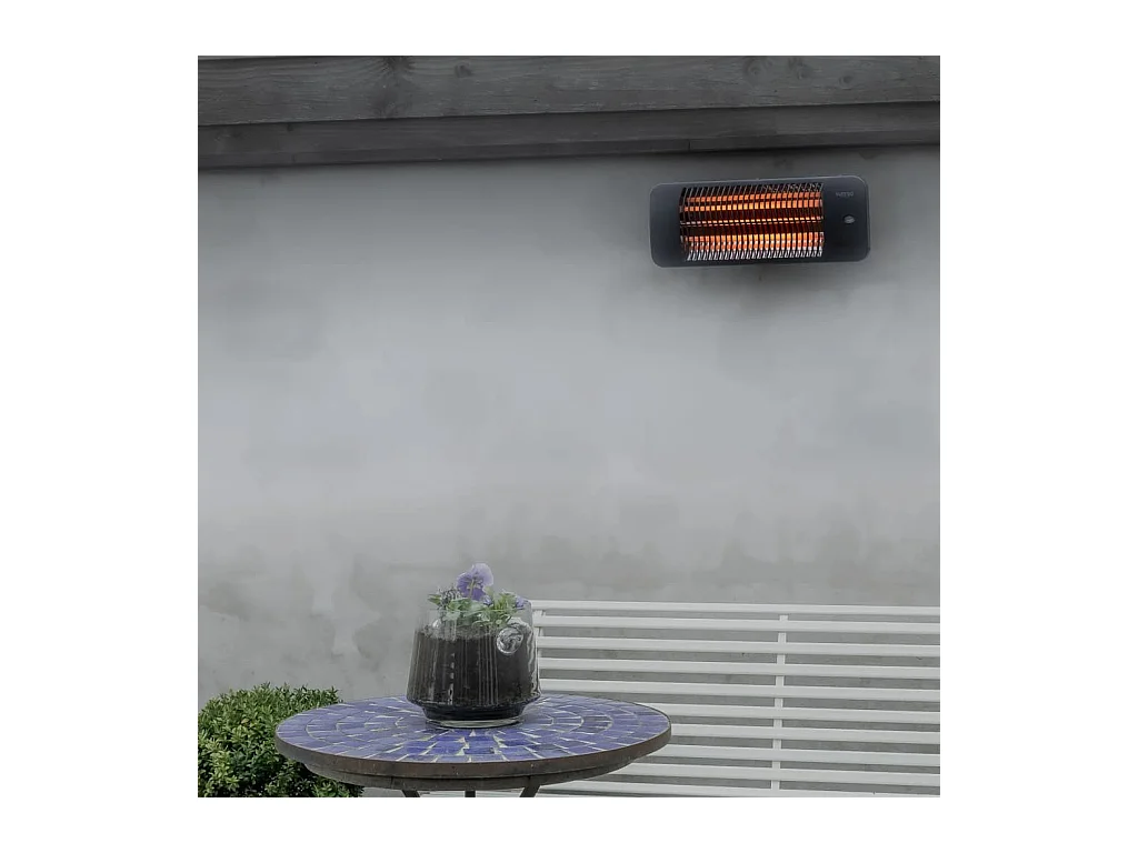 Chauffage mural de patio Lugo 2000 W Quartz Gris