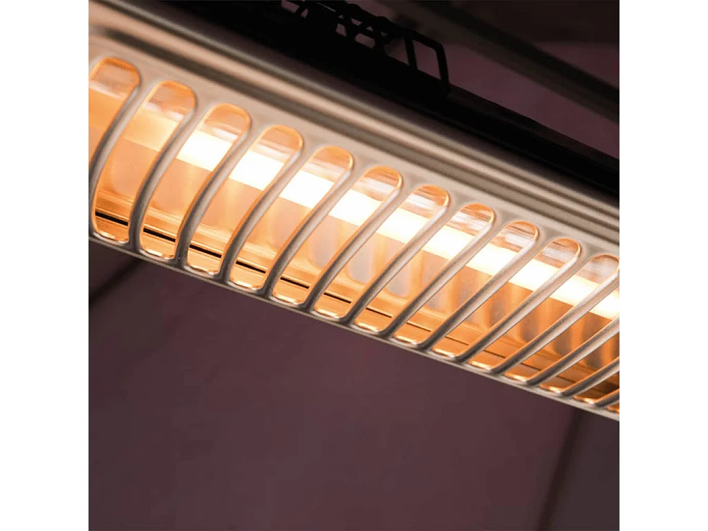 Sonnenschirm-Heizstrahler 2000 W Halogen Schwarz Silbern PH10