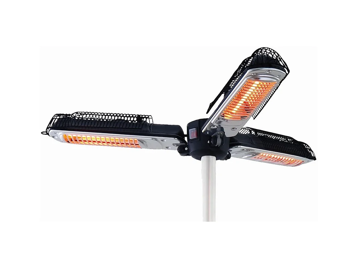 Chauffage pour parasol 2000 W Halogène Noir et argenté PH10