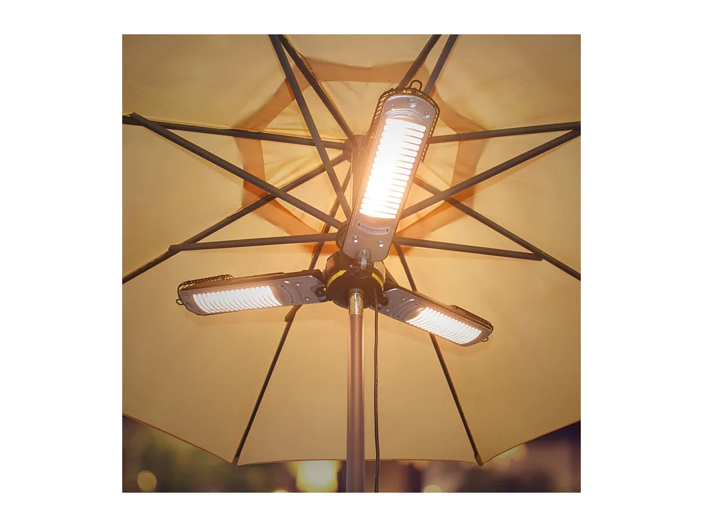Parasolverwarming 2000 W halogeen zwart en zilver PH10