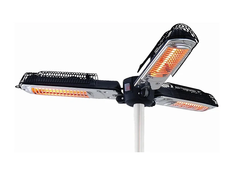 Radiatore a Fungo 2000 W Alogeno Nero e Argento PH10