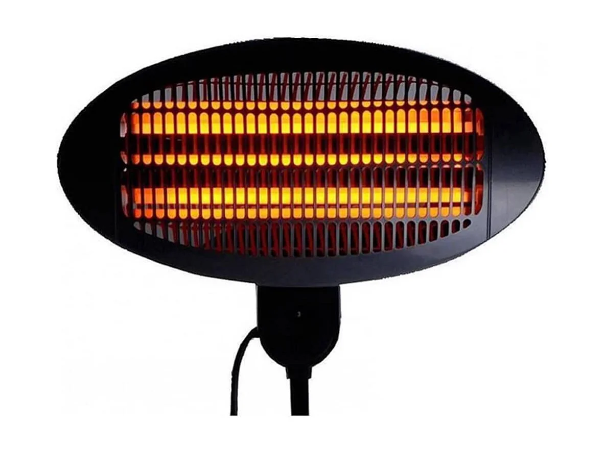 Standheizstrahler 2000W Quarz Schwarz