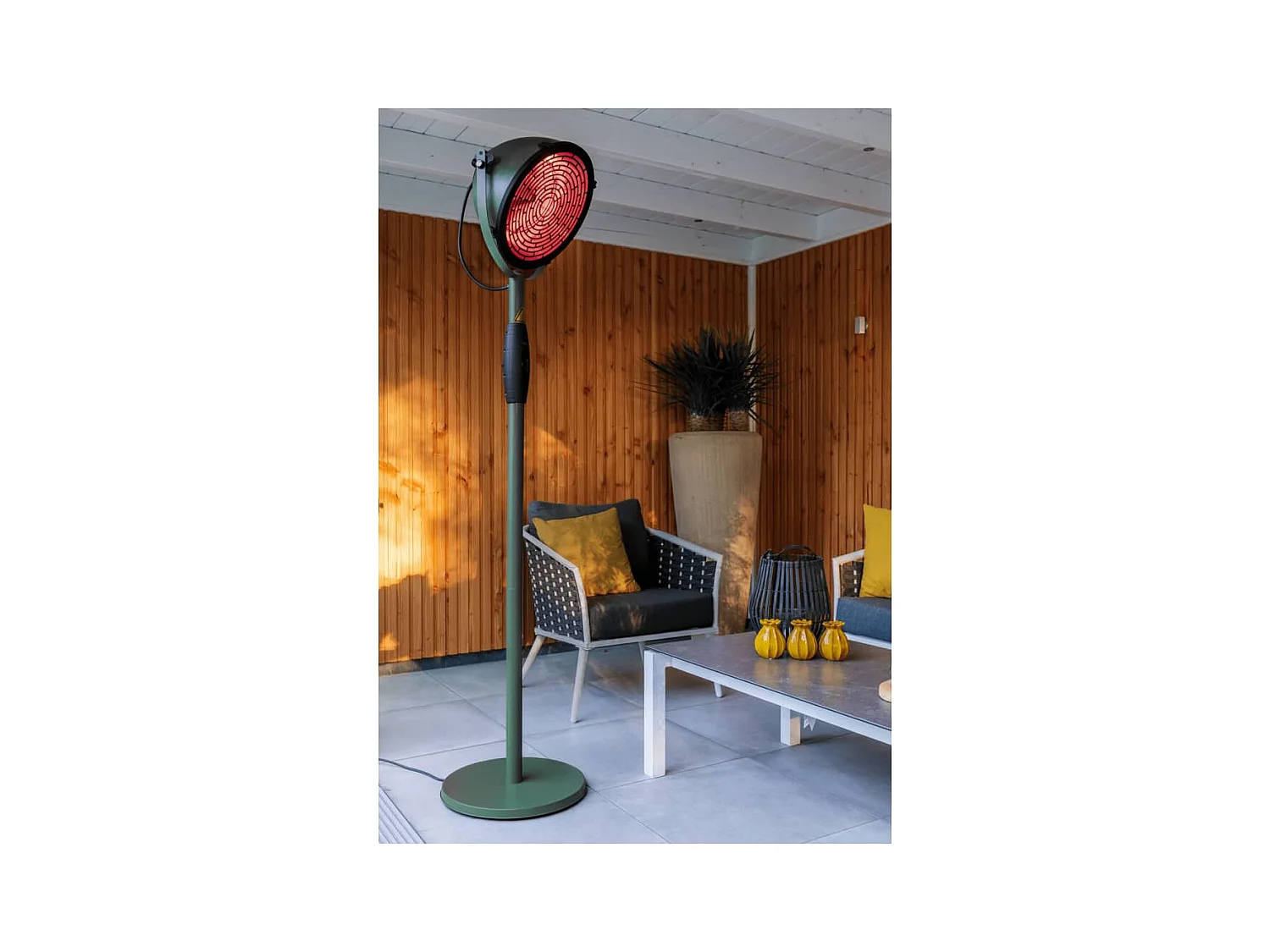 Chauffage sur pied Indus Ultra Jade Smart 2100 W doré rose vert