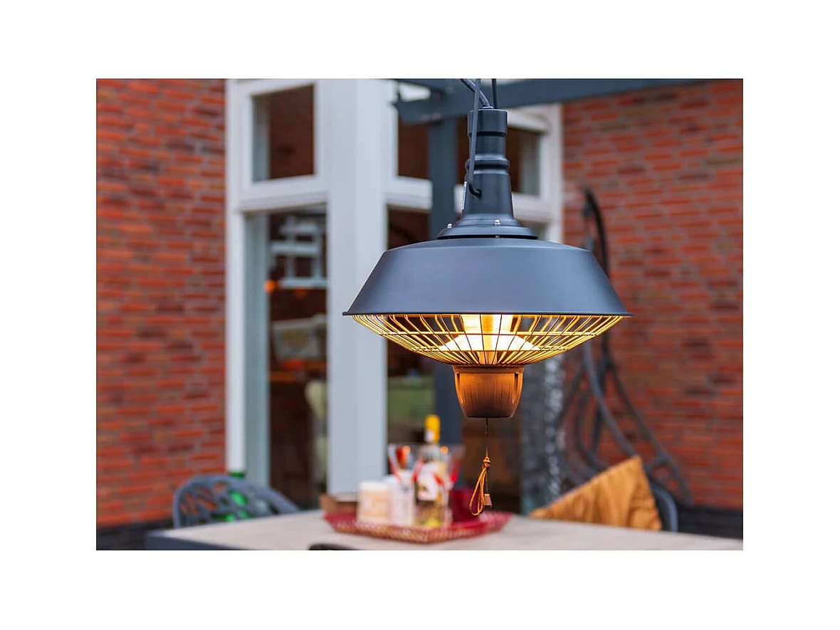Chauffage suspendu Indus 2100 W Halogène Noir RSH16