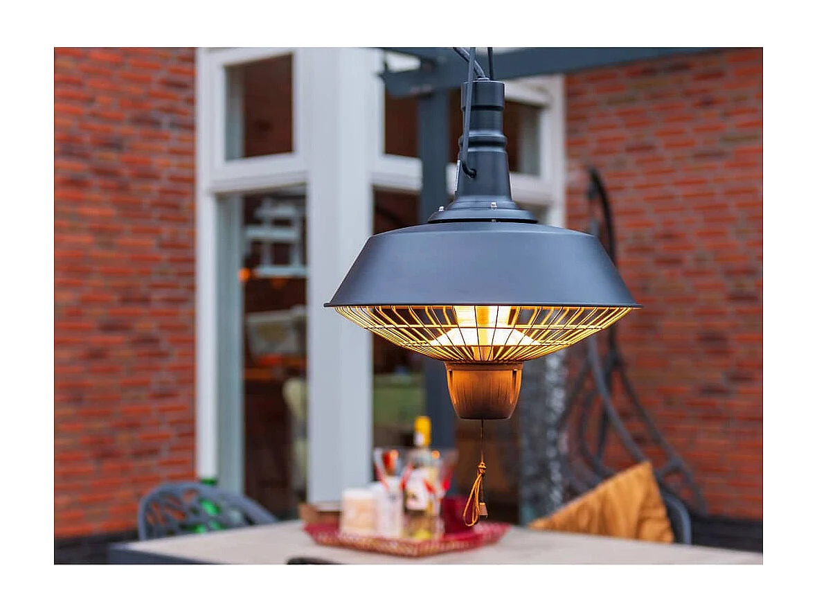 Chauffage suspendu Indus 2100 W Halogène Noir RSH16