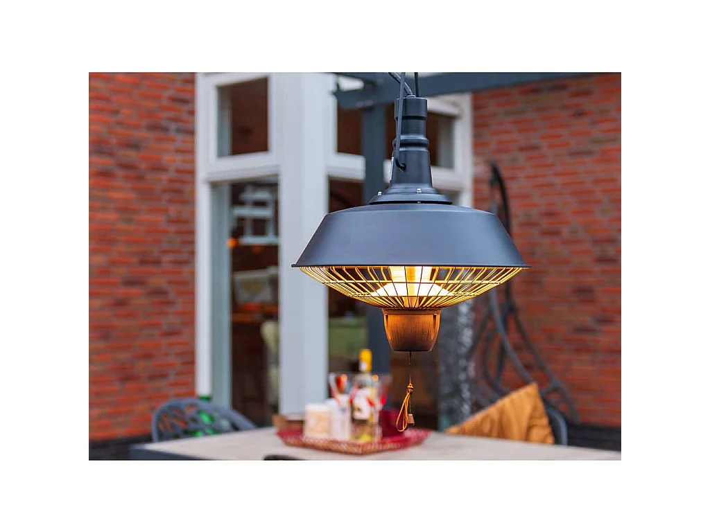 Chauffage suspendu Indus 2100 W Halogène Noir RSH16