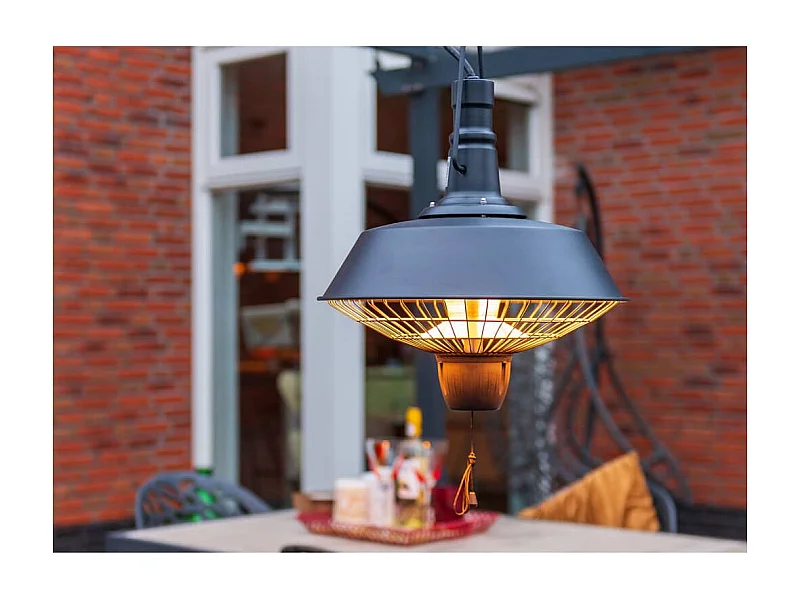 Chauffage suspendu Indus 2100 W Halogène Noir RSH16