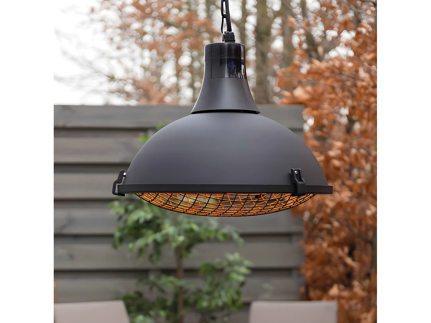 Chauffage suspendu Indus II 2100 W Halogène Noir