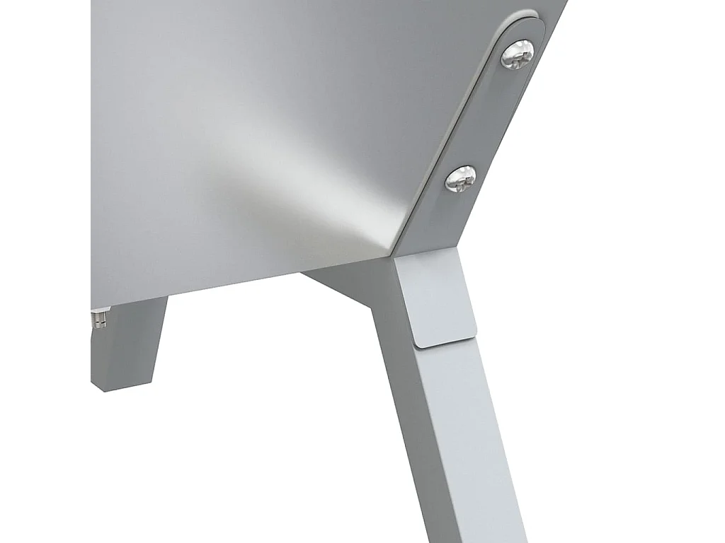 Tabuleiro de churrasco 118x42x30,5 cm aço inoxidável prateado