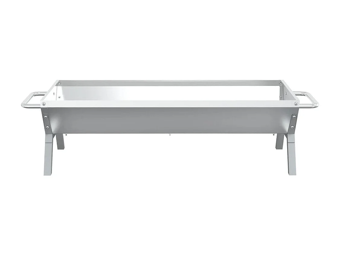 Barbecueplaat 118x42x30,5 cm roestvrij staal zilverkleurig