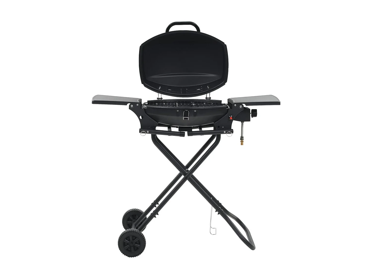Barbecue au gaz portatif avec zone de cuisson Noir