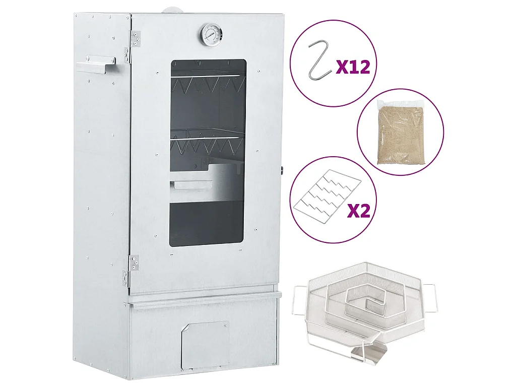 BBQ-rookoven met koude rookgenerator gegalvaniseerd staal