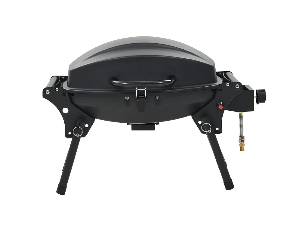 Barbecue à gaz portatif avec zone de cuisson Noir