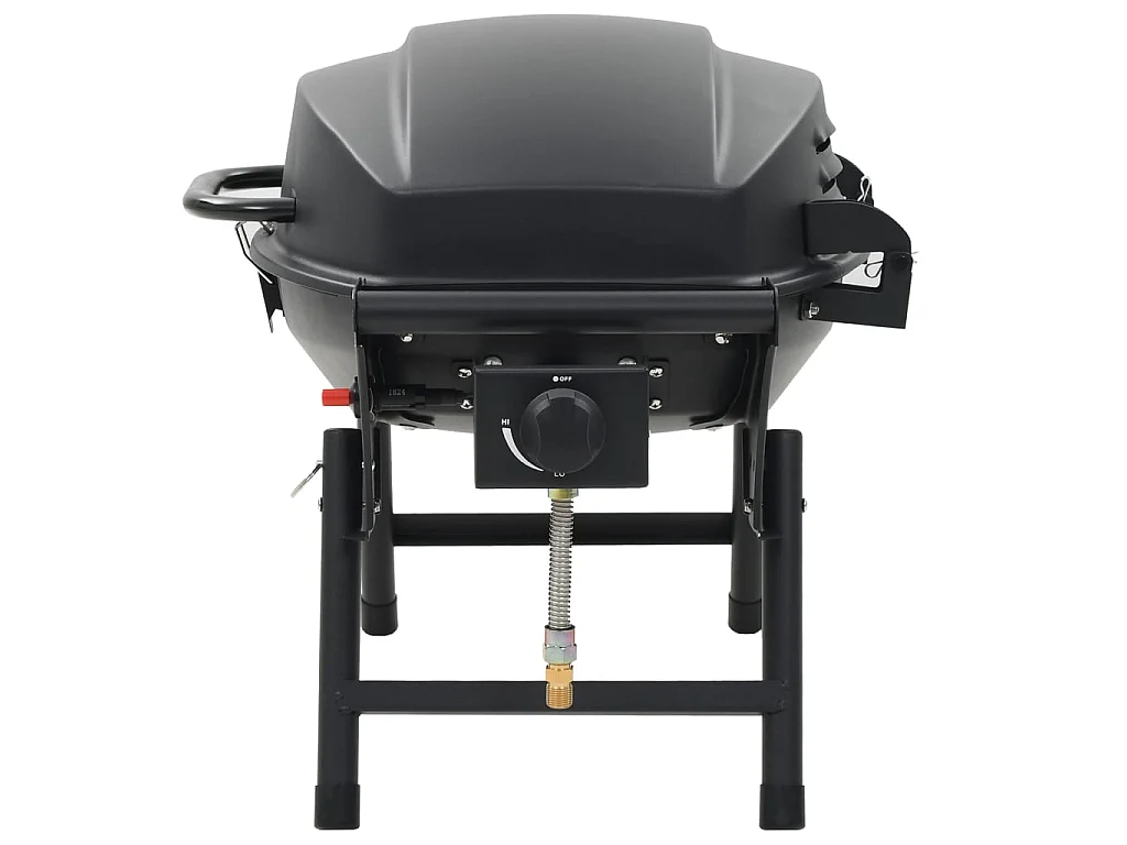 Barbecue à gaz portatif avec zone de cuisson Noir