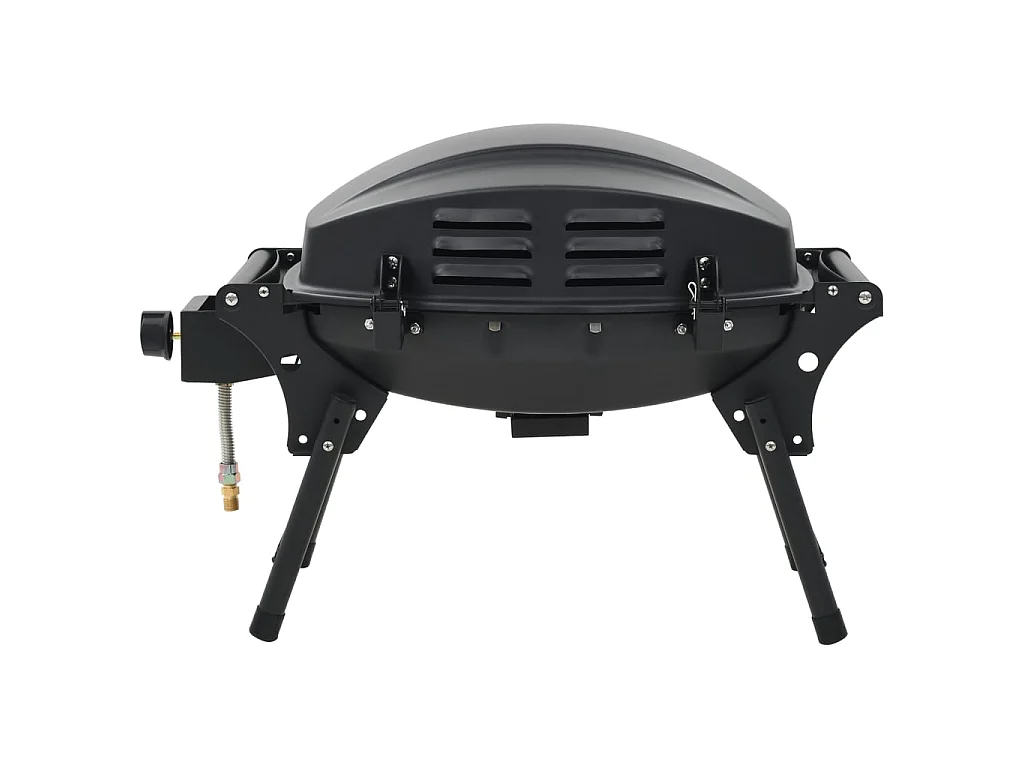 Barbecue à gaz portatif avec zone de cuisson Noir
