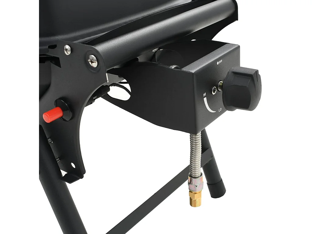 Barbecue à gaz portatif avec zone de cuisson Noir