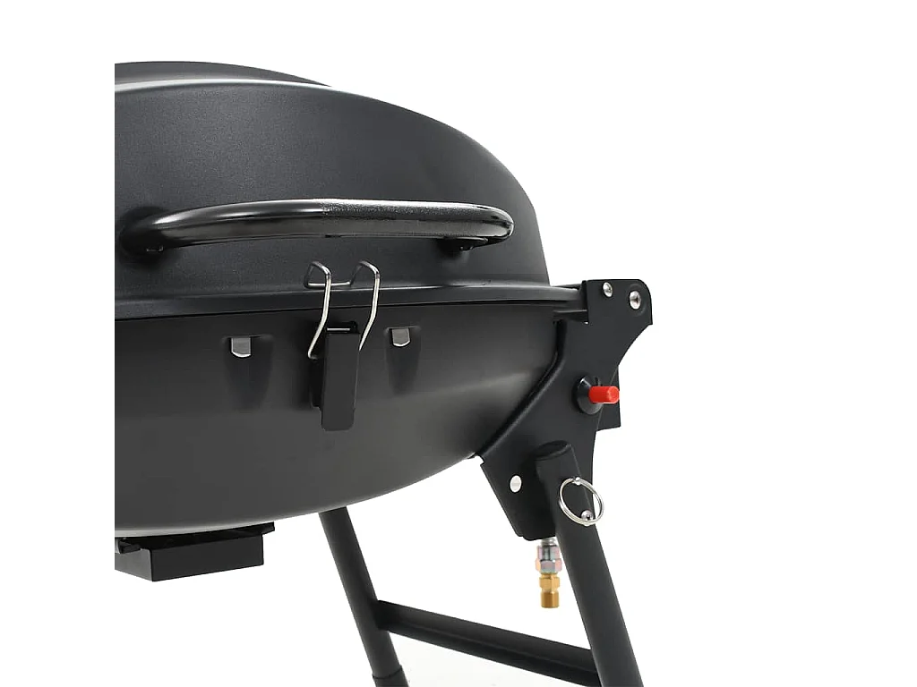 Barbecue à gaz portatif avec zone de cuisson Noir