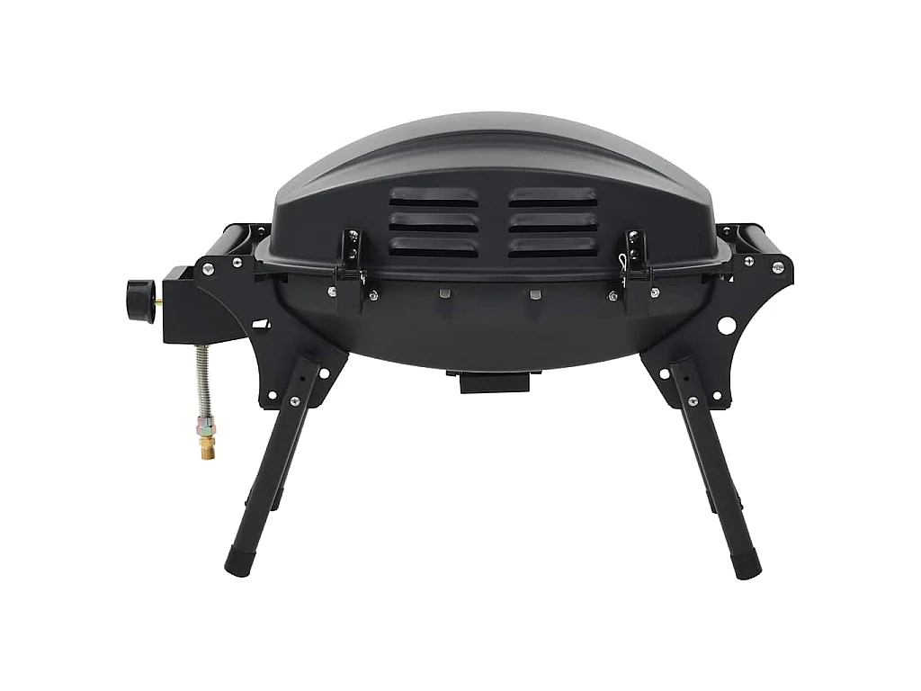 Gasgrill Tragbar mit Kochzone Schwarz