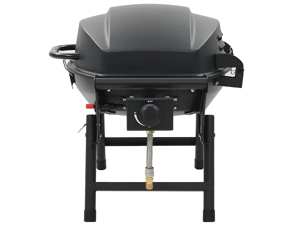 Gasgrill Tragbar mit Kochzone Schwarz