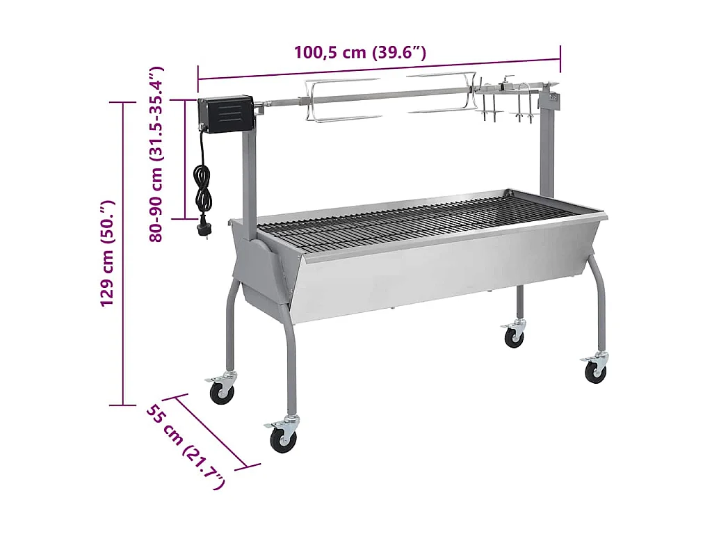 Spanferkelgrill Metzgergrill mit elektrischem Antrieb