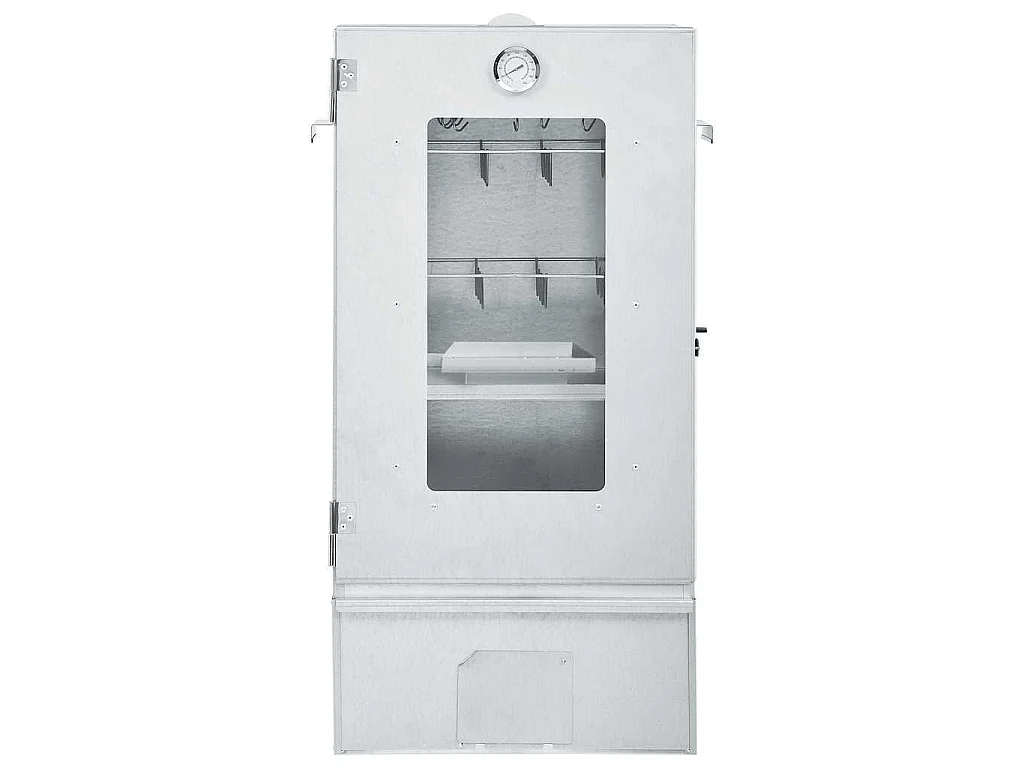 Forno Affumicatore BBQ con Tavolino in Acciaio Zincato
