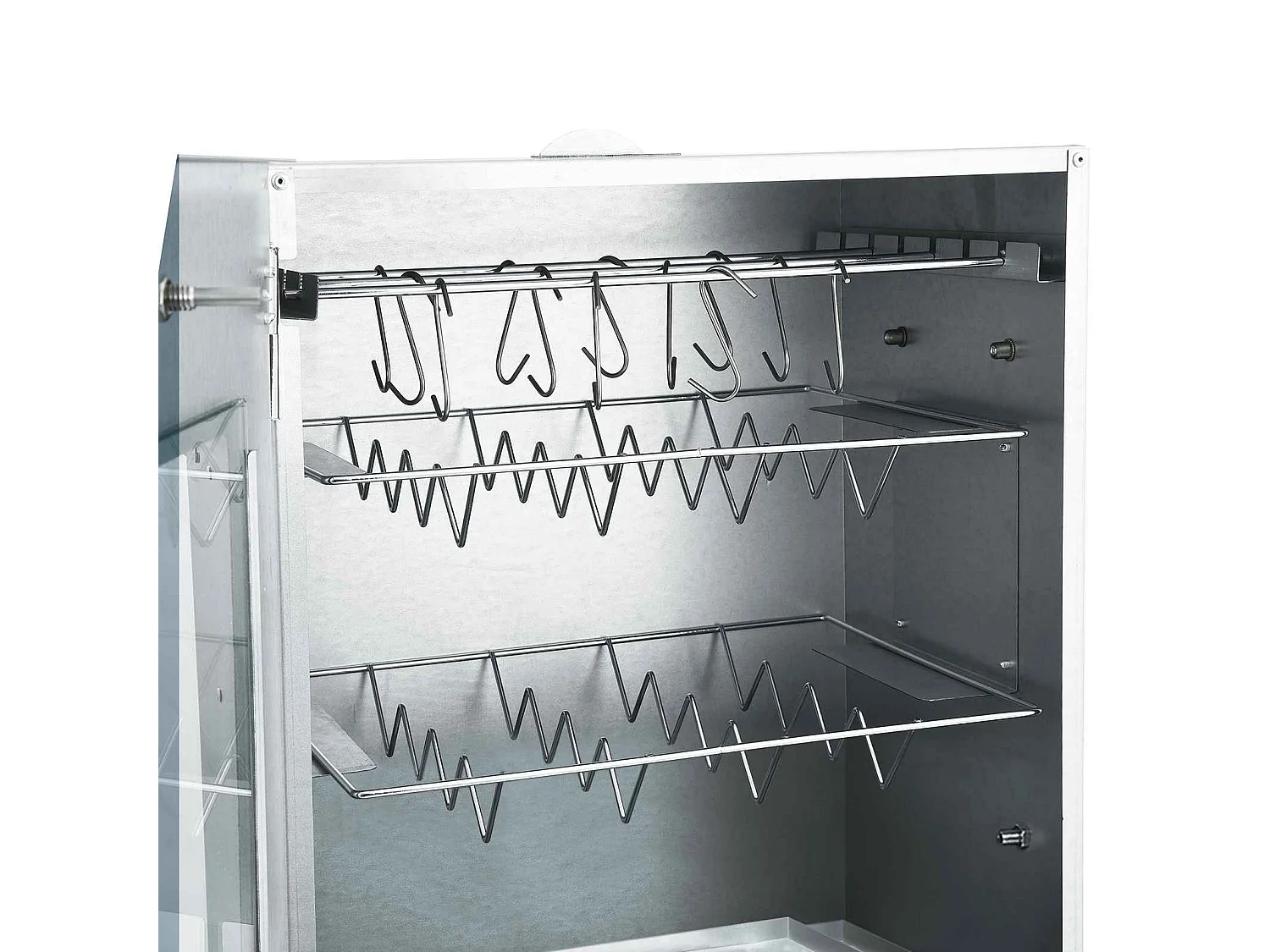 Forno Affumicatore BBQ con Tavolino in Acciaio Zincato