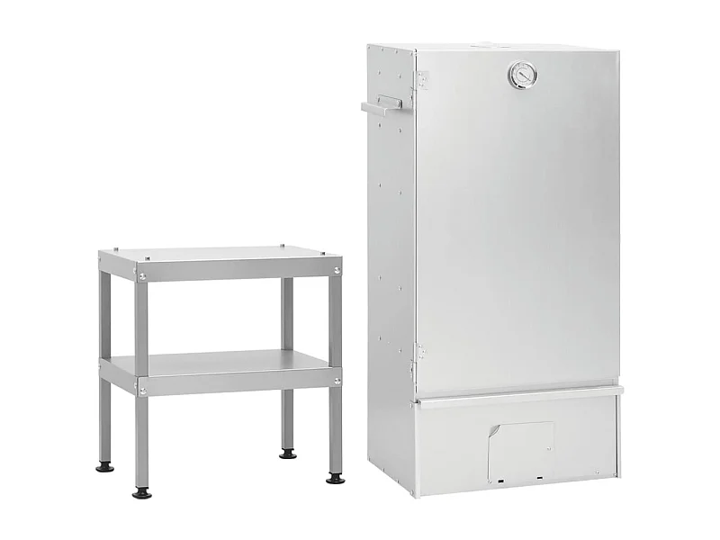 Defumador com mesa aço galvanizado