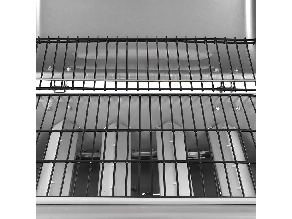 Gasbarbecue met 4 branders zilverkleurig