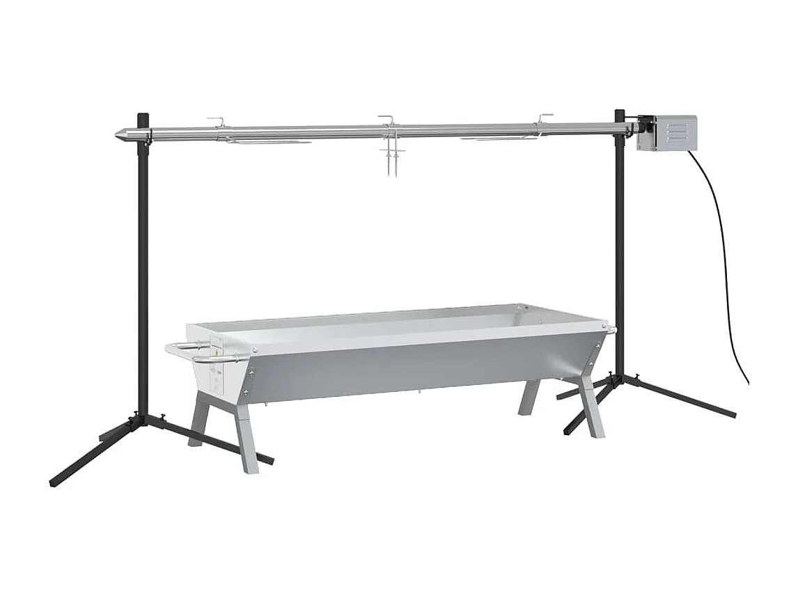 Ensemble de grille et de plateau automatique pour barbecue inox