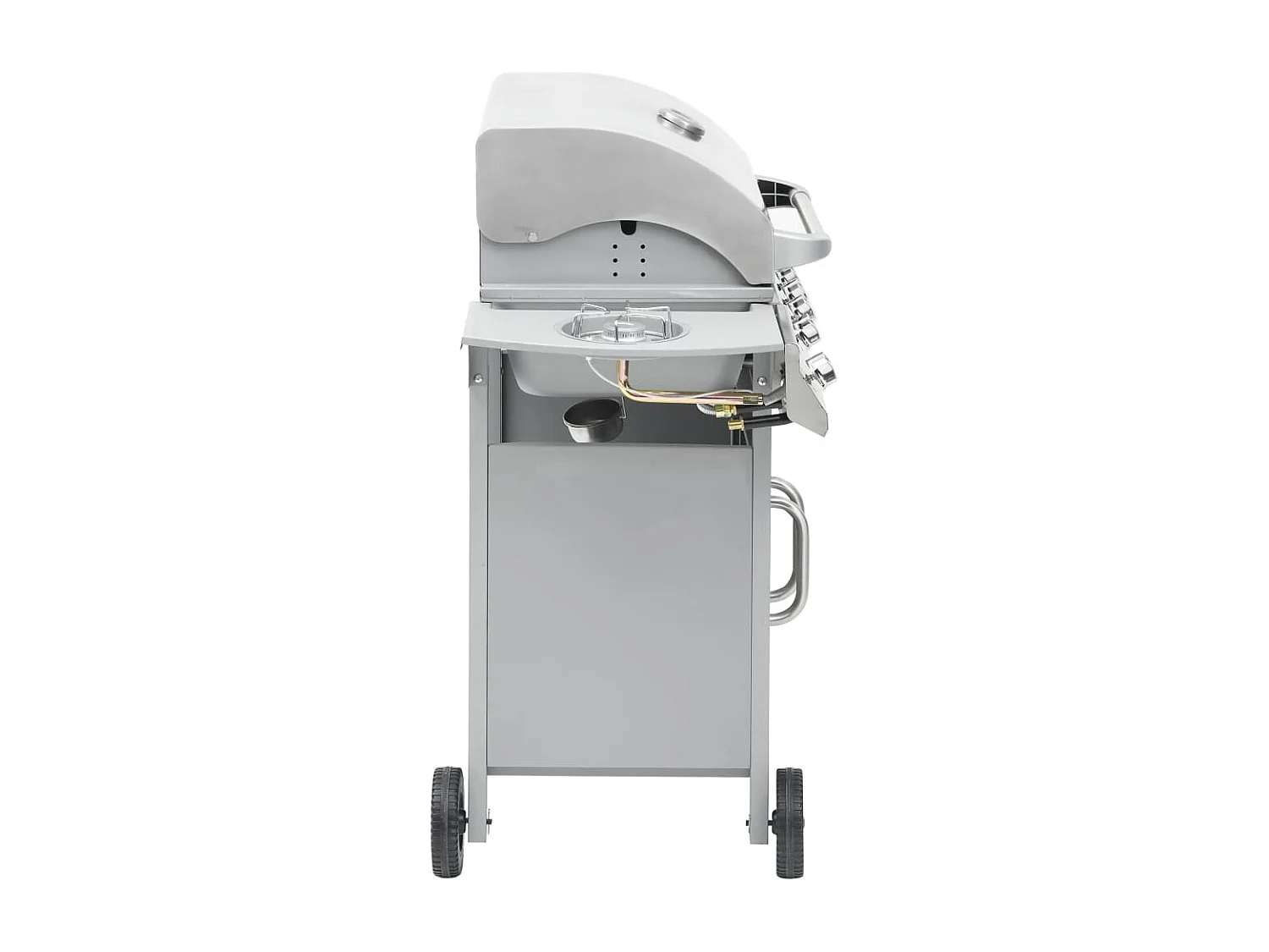 Gasbarbecue 4+1 kookzone roestvrij staal zilverkleurig