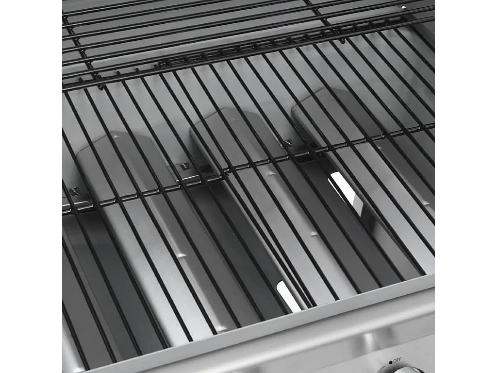 Gasbarbecue 4+1 kookzone roestvrij staal zilverkleurig