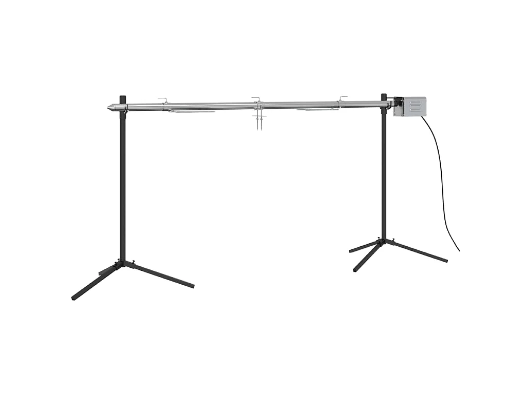 Barbecue automatique et moteur acier inoxydable 150x46,5x82,5cm